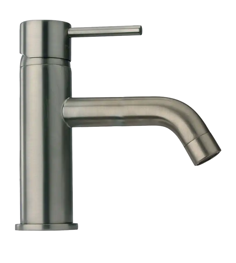 photo MITIGEUR LAVABO BEC LONG COX PVD GREY ACIER