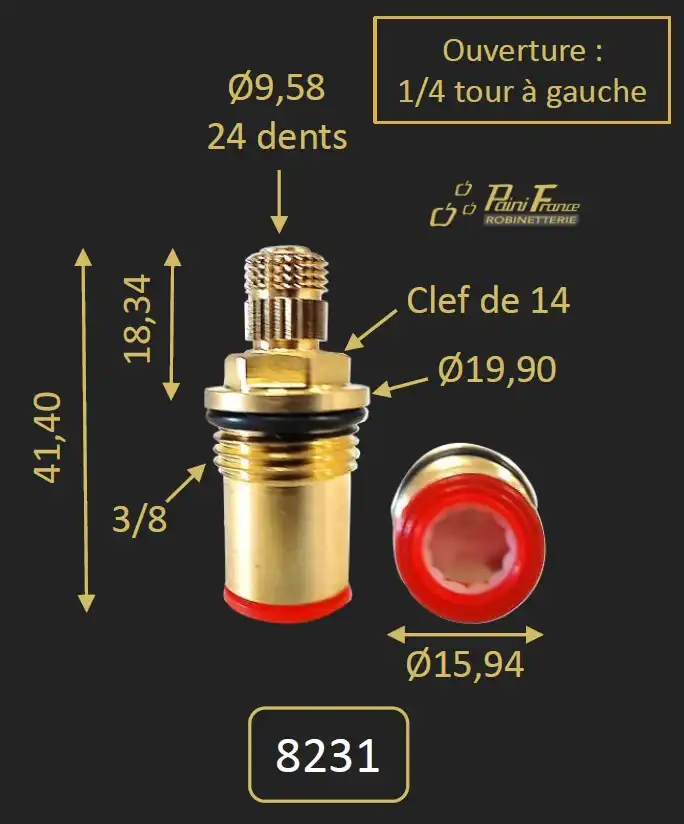 photo 1 Tête Céramique 1/4 De Tour Pour 16000fl Ou 16500fl - 8231