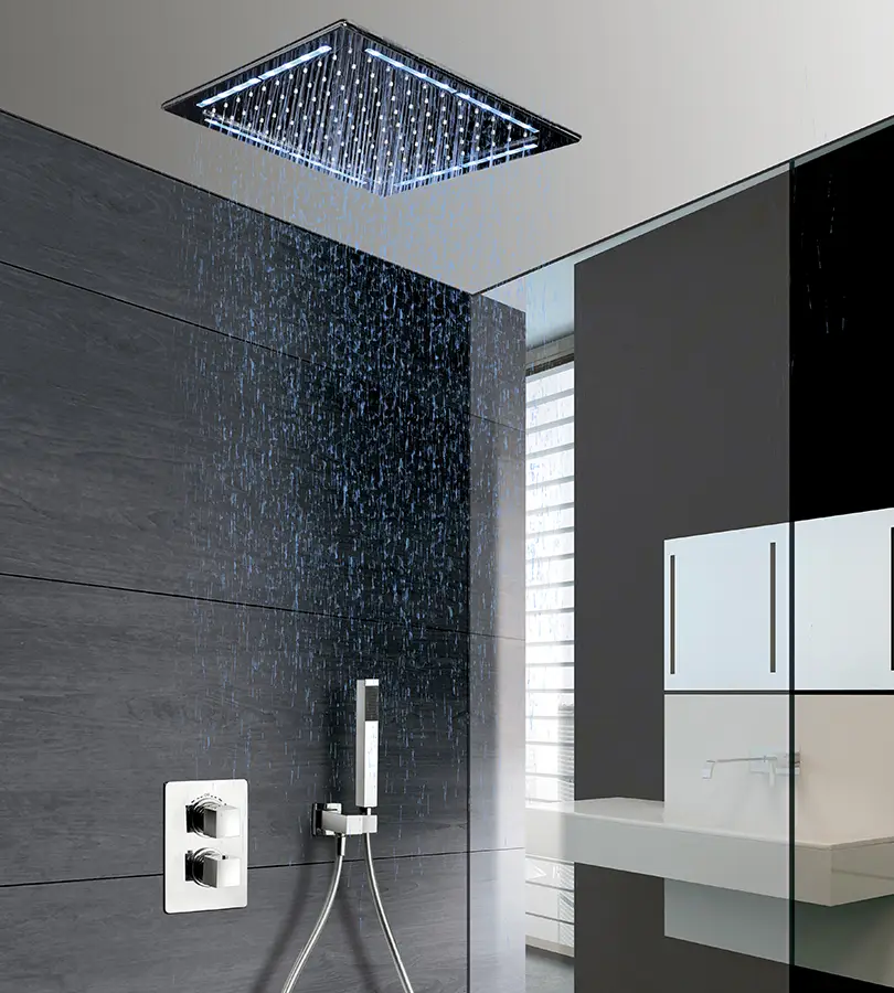 photo 1 Ensemble De Douche Rain Light Quadro Version Interrupteur - 84071INT