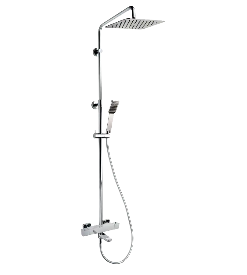 photo COLONNE BAIN DOUCHE THERMOSTATIQUE CARREE 