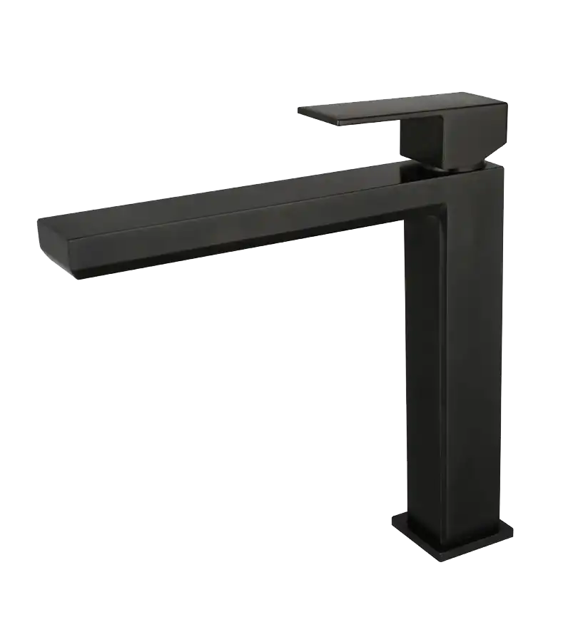 photo MITIGEUR LAVABO PLAZA BLACK PVD MEDIUM NOIR MAT